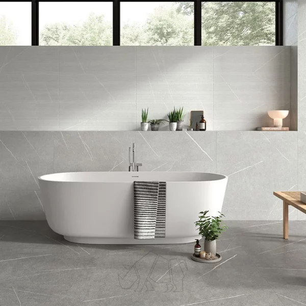 large bathroom tiles grey